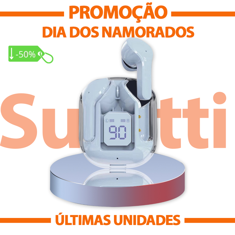 Fone Bluetooth - Sutti CrystalBuds® Pro [Últimas Unidades]