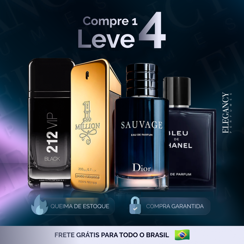 Perfumes Masculinos Importados (100ml) - 1 million, 212 vip, sauvage, bleu [ÚLTIMO DIA]