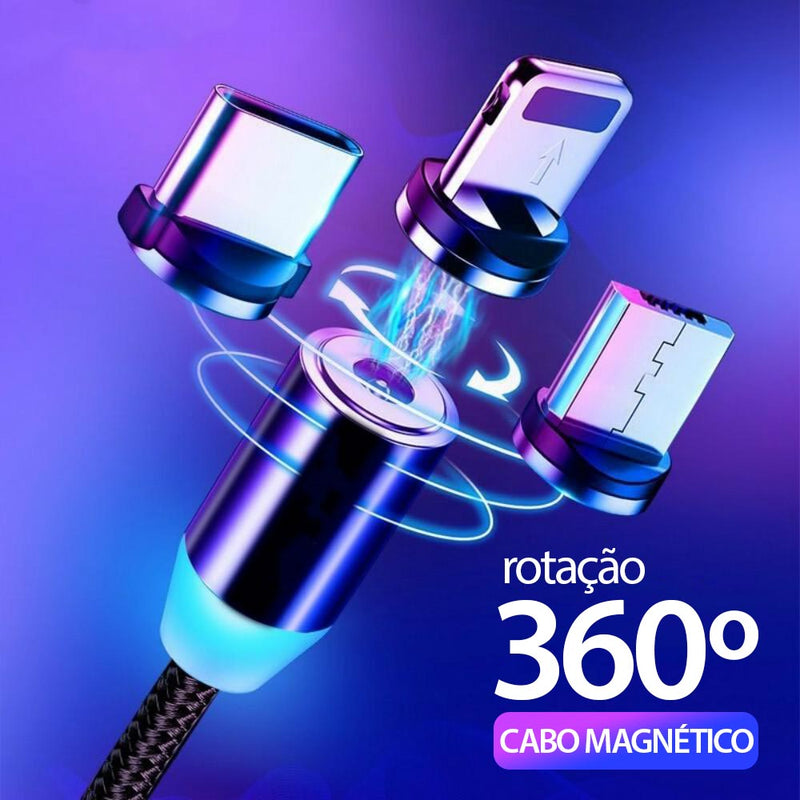 Carregador de Celular com Imã Magnético de Carregamento Rápido